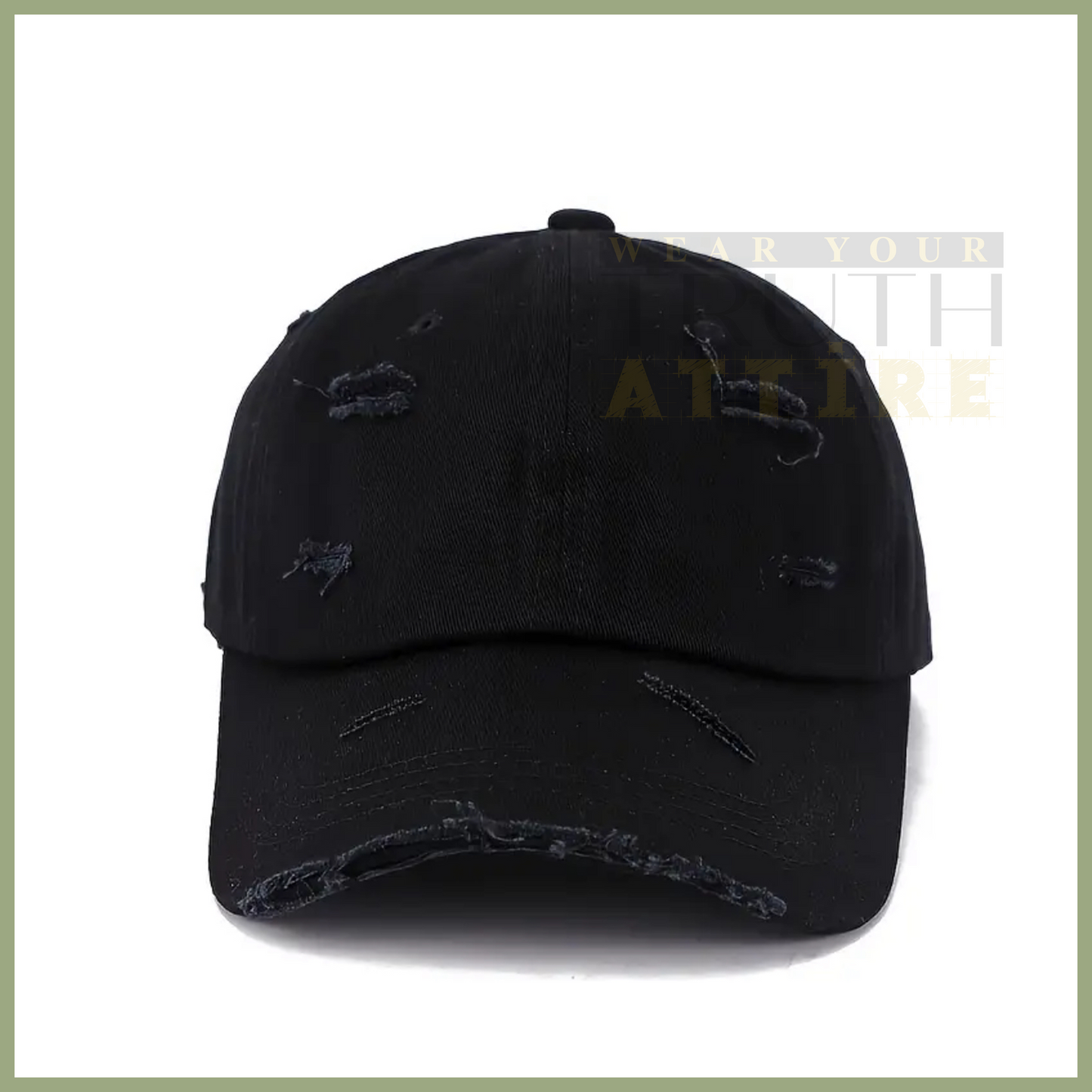 Distressed Black Cap