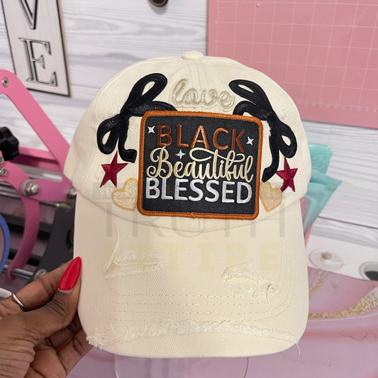 Black Beautiful Blessed {Junk Hat}