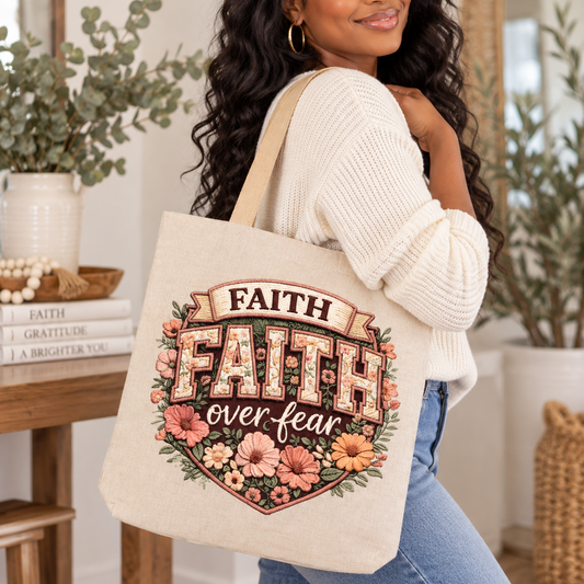 Faith Over Fear tote bag by Wear Your Truth Attire