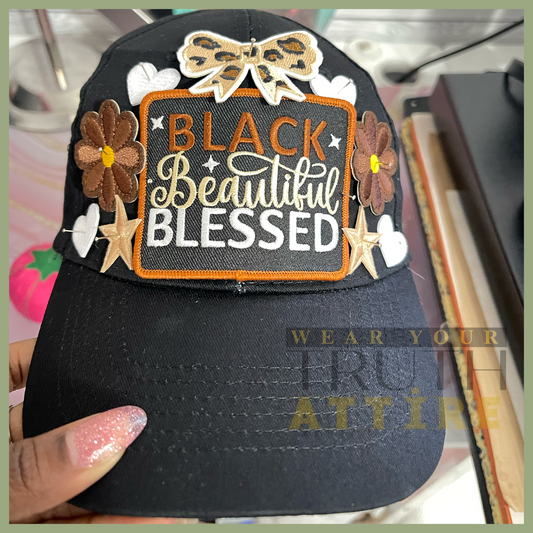 Black Beautiful Blessed {Junk Hat}