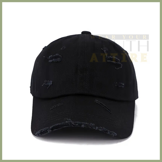 Distressed Black Cap