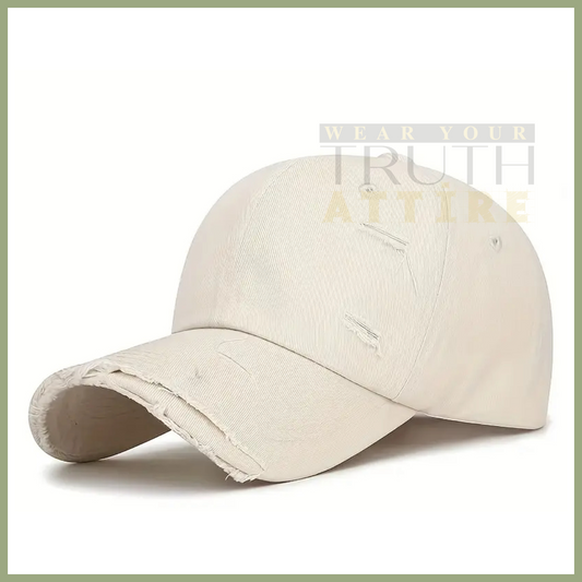 Distressed Beige Cap