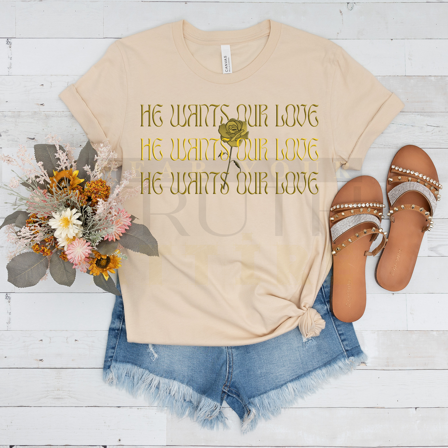 He Want Our Love Rose T-shirt