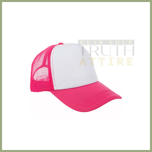 Hot Pink & White Trucker Hat