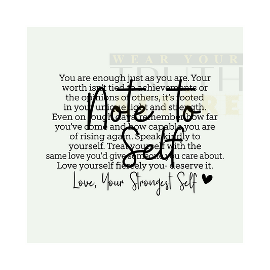 Note to Self Design