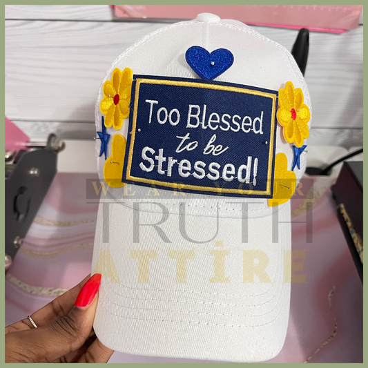 Too Blessed to be Stressed {Junk Hat}