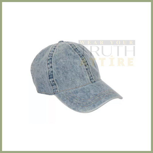Washed Denim Cap